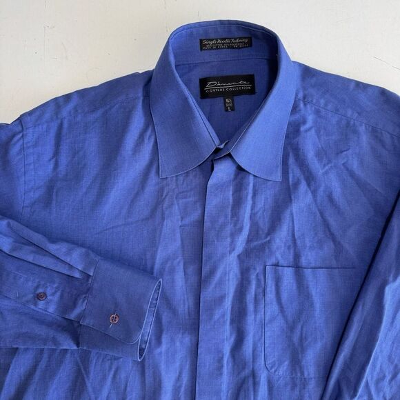 Other - Damante Couture Collection Men's Blue Shirt Long Sleeves Size 16-32/33(L) .